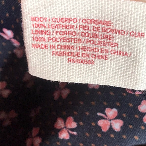 LUCKY BRAND Orange Soft Leather Large Tote Purse Double Handle Satchel H… - Picture 8 of 16